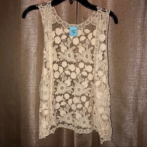 Happening in the Present Boho Crocheted Vest